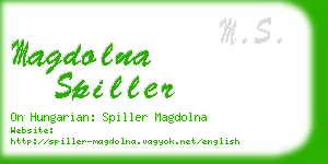 magdolna spiller business card